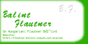 balint flautner business card